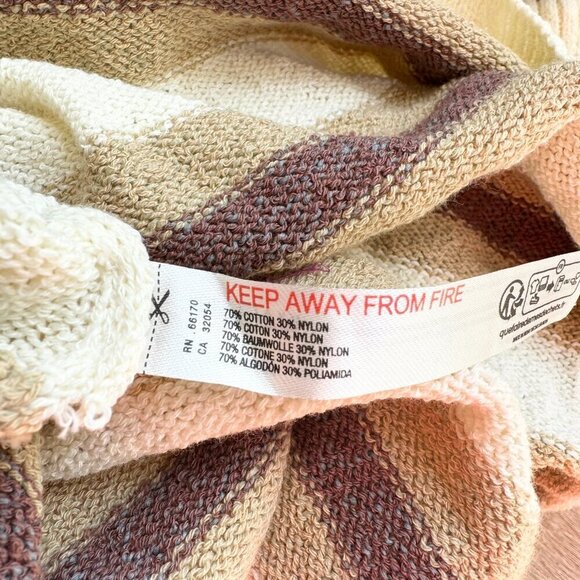 NWT Free People Beach Sweater Set Two Piece Striped Pants Set Vista Cream XS - Picture 9 of 12